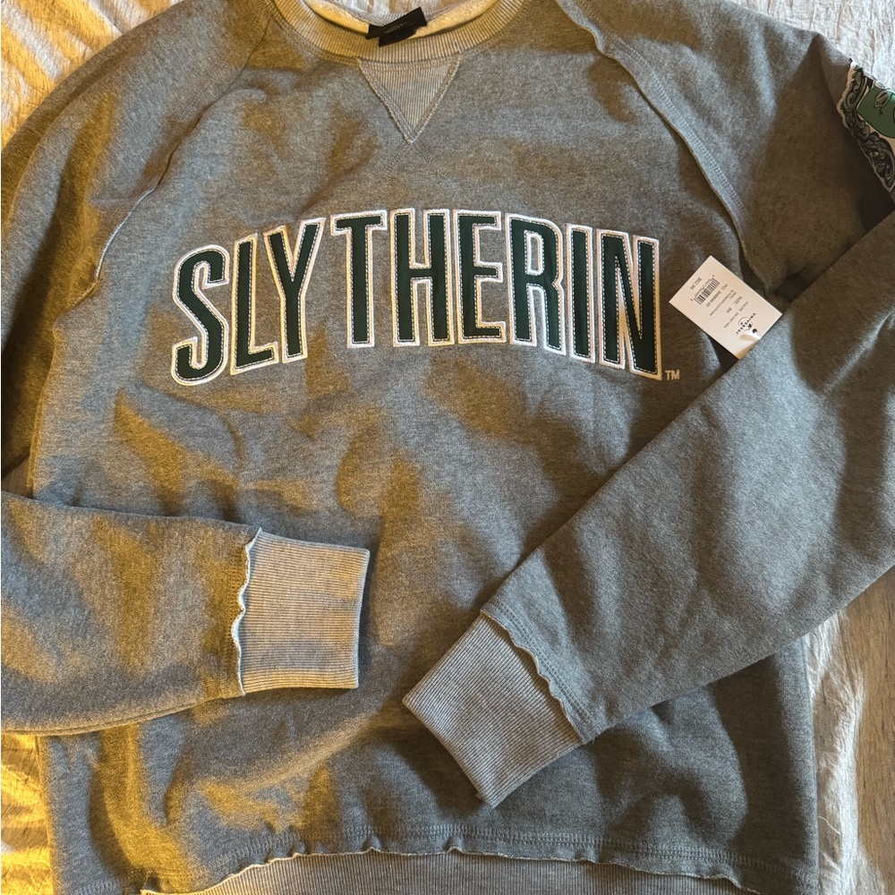 Universal Gray Slytherin Crewneck Sweater